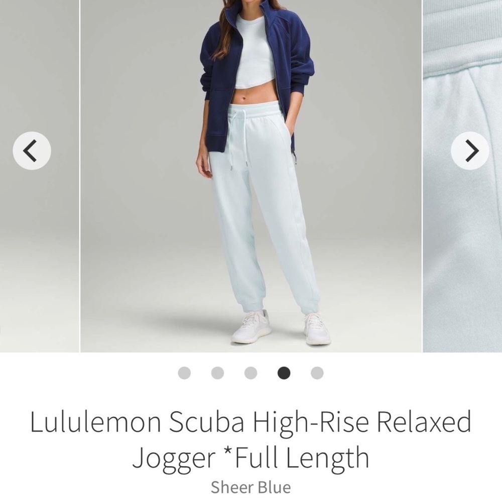 Lululemon Scuba High Rise Relaxed Jogger Sweatpants Sheer Blue Size 8 W5CV9S F